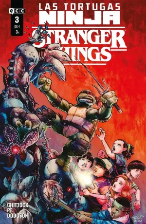 LAS TORTUGAS NINJA / STRANGER THINGS, 3 DE 4