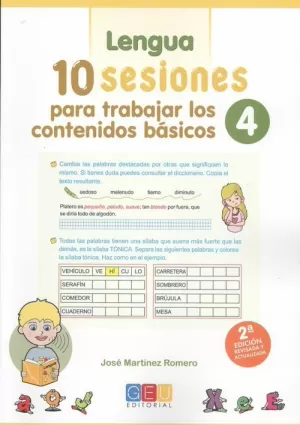 10 SESIONES PARA TRABAJAR LOS CONTENIDOS BÁSICOS. CUADERNO 4