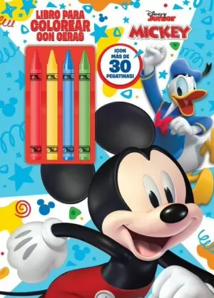 MICKEY. LIBRO PARA COLOREAR CON CERAS